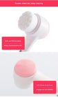Blue 3D Dual-Sided Facial Cleansing Brush - Silicone and Soft Bristle - Manual Face Scrubber for Deep Pore Cleaning, Exfoliation, and Makeup Removal, Gentle Skin Care Tool for Daily Use