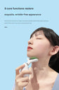 White Neck and Face Massager - 3 Colour Light Therapy, EMS Microcurrent, Vibration & Heat - Rechargeable Anti-Ageing Device for Wrinkles, Neck Lines, Jawline & Skin Tightening - Portable Home Beauty Tool