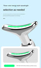 Pink Neck and Face Massager - 3 Colour Light Therapy, EMS Microcurrent, Vibration & Heat - Rechargeable Anti-Ageing Device for Wrinkles, Neck Lines, Jawline & Skin Tightening - Portable Home Beauty Tool