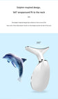 Pink Neck and Face Massager - 3 Colour Light Therapy, EMS Microcurrent, Vibration & Heat - Rechargeable Anti-Ageing Device for Wrinkles, Neck Lines, Jawline & Skin Tightening - Portable Home Beauty Tool