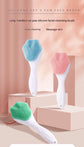 Green Silicone Cat Paw Face Brush - Long Handle Manual Facial Cleanser for Deep Pore Cleaning, Exfoliating & Massaging - Soft Bristles for Blackhead Removal, Gentle on Skin, Travel Friendly