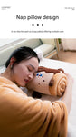 Brown Puppy 100*170cm Cartoon Hand-Carry Roll-Up Blanket - Plush Flannel Nap Blanket with Pillow Function, Portable Office & Travel Throw for Home, Car, and Sofa Use - Soft, Machine Washable, Multi-Scene Use