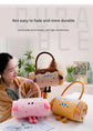 Brown 100*170cm Cartoon Hand-Carry Roll-Up Blanket - Plush Flannel Nap Blanket with Pillow Function, Portable Office & Travel Throw for Home, Car, and Sofa Use - Soft, Machine Washable, Multi-Scene Use