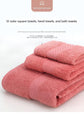3-Piece Pink Towel Set - Soft Absorbent Bath, Hand & Face Towels with Jacquard Weave, Gift Set for Home, Hotel, or Gifting - Durable, Low-Lint, Machine Washable