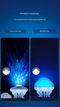Jellyfish Ocean Wave Projector Night Light - USB Powered with Remote Control, 2 Timer Settings, Dual Mode Projection and Night Light, Romantic Bedroom Decor, Kids Gift