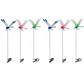 6-piece Blue and Red and Green 3D Dragonfly Clip  - Adjustable Wings, Multi-Colour PVC Garden Decor for Outdoor Camping, Fishing & Home Use