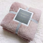 Pink 70*100cm Flannel Fleece Blanket - Quilted Diamond Pattern, Soft & Warm Polyester Throw for Office Nap, Sofa, Travel & Bed Use