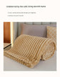 150*200cm Green Solid Colour Flannel Throw Blanket - Thick Double-Sided Fleece with Ribbed Texture - Soft throw blanket& Lightweight for Sofa, Bed, Office Nap, Air-Conditioned Rooms - Durable, Machine Washable, Non-Shedding