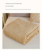 200*230cm Green Solid Colour Flannel Throw Blanket - Thick Double-Sided Fleece with Ribbed Texture - Soft throw blanket& Lightweight for Sofa, Bed, Office Nap, Air-Conditioned Rooms - Durable, Machine Washable, Non-Shedding