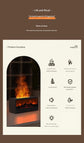 Black casing 3D Flame Effect Aroma Diffuser and Humidifier - Desktop Fireplace Design with Realistic LED Fire, 7-Color Mood Lighting, and Silent Ultrasonic Mist - Ideal for Bedroom, Living Room, Office, and Yoga Spaces - Includes Timer and Auto Shut-Off