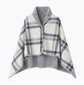 Gray and White 100*140cm Japanese-Style shawl blanket Ultra-Soft Blanket - Thick Polyester Throw for Sofa, Bed, Office,  Cozy Nap Blanket for Winter & All Seasons