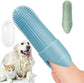 3-piece Blue and Green and Yellow Silicone Pet Finger Toothbrush for Cats and Dogs - Soft Dental Care Brush for Teeth Cleaning, Plaque Removal, and Oral Hygiene - Ideal for Small, Medium, and Large Breeds