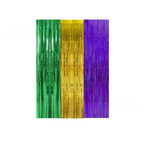 5-piece Silvery Laser Tinsel Foil Fringe Curtain - 1*1m Metallic Party Streamer Backdrop for Birthday, Wedding, Christmas, New Year & Event Decoration - Shimmering Photo Booth & Doorway Prop