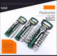 Green 14-Piece 1/4-Inch Drive 24-Tooth Ratchet & Socket Set — High-Carbon Steel, Mirror-Polished Socket Wrench Tool Kit — Automotive Repair Tool Set with Quick-Release Ratchet — Ideal for Car Maintenance, Mechanical Repairs, and DIY Projects