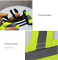 Orange Adjustable Reflective Safety Vest - High Visibility Elastic Straps for Night Running, Cycling & Construction, Lightweight Polyester Reflective Harness for Adults