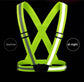 Orange Adjustable Reflective Safety Vest - High Visibility Elastic Straps for Night Running, Cycling & Construction, Lightweight Polyester Reflective Harness for Adults