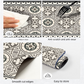 Diatom Mud Kitchen Counter Mat - Quick Dry Absorbent Non-Slip Draining Pad for Sink Benchtop 50cm x 80cm(Black and White Iris)
