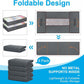 Grey Under Bed Storage Bag - Foldable Underbed Organiser with Clear Window and Handles for Blankets Clothes