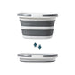 Blue Foldable Collapsible Bucket - 16L Portable Space Saving Basin for Laundry Cleaning Outdoor Use