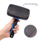 Sky blue Pet Grooming Brush - Large Self-Cleaning Deshedding Tool for Cats and Dogs