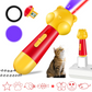 Purple Bear Laser Cat Toy Set - 2 Piece USB Rechargeable Multi Pattern Laser Pointer with UV and White Light for Cats