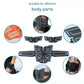 Blue EMS Muscle Stimulator Belt Set - Rechargeable Abdominal Toning Trainer with Multiple Pads and Modes