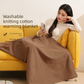 Apricot color USB Heated Blanket Poncho - Rechargeable Electric Warming Shawl with Fast Heating and Multi Use Design
