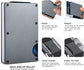 Blue Slim RFID Blocking Aluminum Card Holder - Metal Wallet with Cash Strap Minimalist Card Case