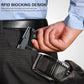 Blue Slim RFID Blocking Aluminum Card Holder - Metal Wallet with Cash Strap Minimalist Card Case