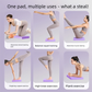 Purple 4cm Thick Balance Pad - Non-Slip High Density Foam Exercise Mat for Plank Push Up Knee Protection Fitness Training