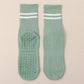 3-Pack Green Anti-Slip Yoga Socks - Grippy Non-Slip Pilates Dance Fitness Socks for Women