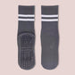 3-Pack Dark grey Anti-Slip Yoga Socks - Grippy Non-Slip Pilates Dance Fitness Socks for Women