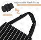 2-Pack Striped Adjustable Apron - Cross-Neck Bib Work Apron for Restaurant Catering Gardening(black thick stripes)