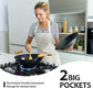 2-Pack Striped Adjustable Apron - Cross-Neck Bib Work Apron for Restaurant Catering Gardening(black thick stripes)