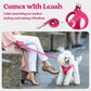 Blue Breathable Dog Harness and Leash Set - Adjustable Reflective Pet Vest with Swivel Clip(Size: M)