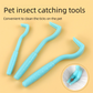 2-Pack Black Pet Tick Remover Tool Set - Small Medium Large Flea and Tick Hook Removers