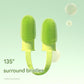 5-Pack Green Double Finger Pet Toothbrush - Soft TPR Dog Cat Dental Finger Brush Set