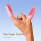 5-Pack Green Double Finger Pet Toothbrush - Soft TPR Dog Cat Dental Finger Brush Set