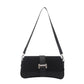 Black Fashion Retro Crossbody Bag French Chic Small Shoulder Bag Women’s Baguette Underarm Bag