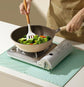 3-Piece Beige Silicone Draining Mat Set Kitchen Counter Protector Heat-Resistant Non-Slip Mats Large Medium Small