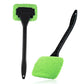 3-Piece Green Car Windshield Cleaning Brush Set Microfiber Defogging Wiper Tool Window Glass Cleaner