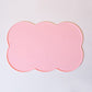 3-Piece Pink Silicone Placemat Set Cloud Shape Non-Slip Heat Resistant Kids Dining Mat