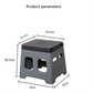 Grey Portable Folding Toilet Stool Outdoor Camping Car Emergency Portable Potty Chair