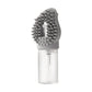 Grey Pet Shampoo Brush Silicone Foaming Massage Comb Dog Cat Bathing Grooming Tool