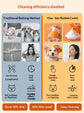 Orange Pet Shampoo Brush Silicone Foaming Massage Comb Dog Cat Bathing Grooming Tool