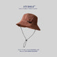 Brick red Packable Bucket Hat Unisex Wide Brim Foldable Sun Protection Hiking Travel Cap