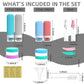 Silicone Travel Toiletry Bottles Set Leakproof Squeeze Containers with Case(02)