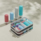 Silicone Travel Toiletry Bottles Set Leakproof Squeeze Containers with Case(09)