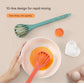 Blue  2-Piece 3-in-1 Multi-Functional Egg Whisk & Food Tongs Set