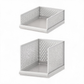 White Wardrobe Storage Organizers 2 Piece Set High & Low Pull-Out Drawer Style for Clothes